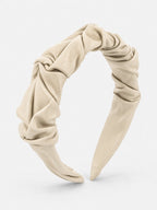 Caroline Ruched Headband - Cream