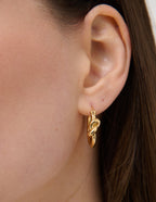 Corrina Knot Hoop Earrings - 18K Gold Plated