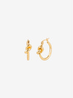 Corrina Knot Hoop Earrings - 18K Gold Plated