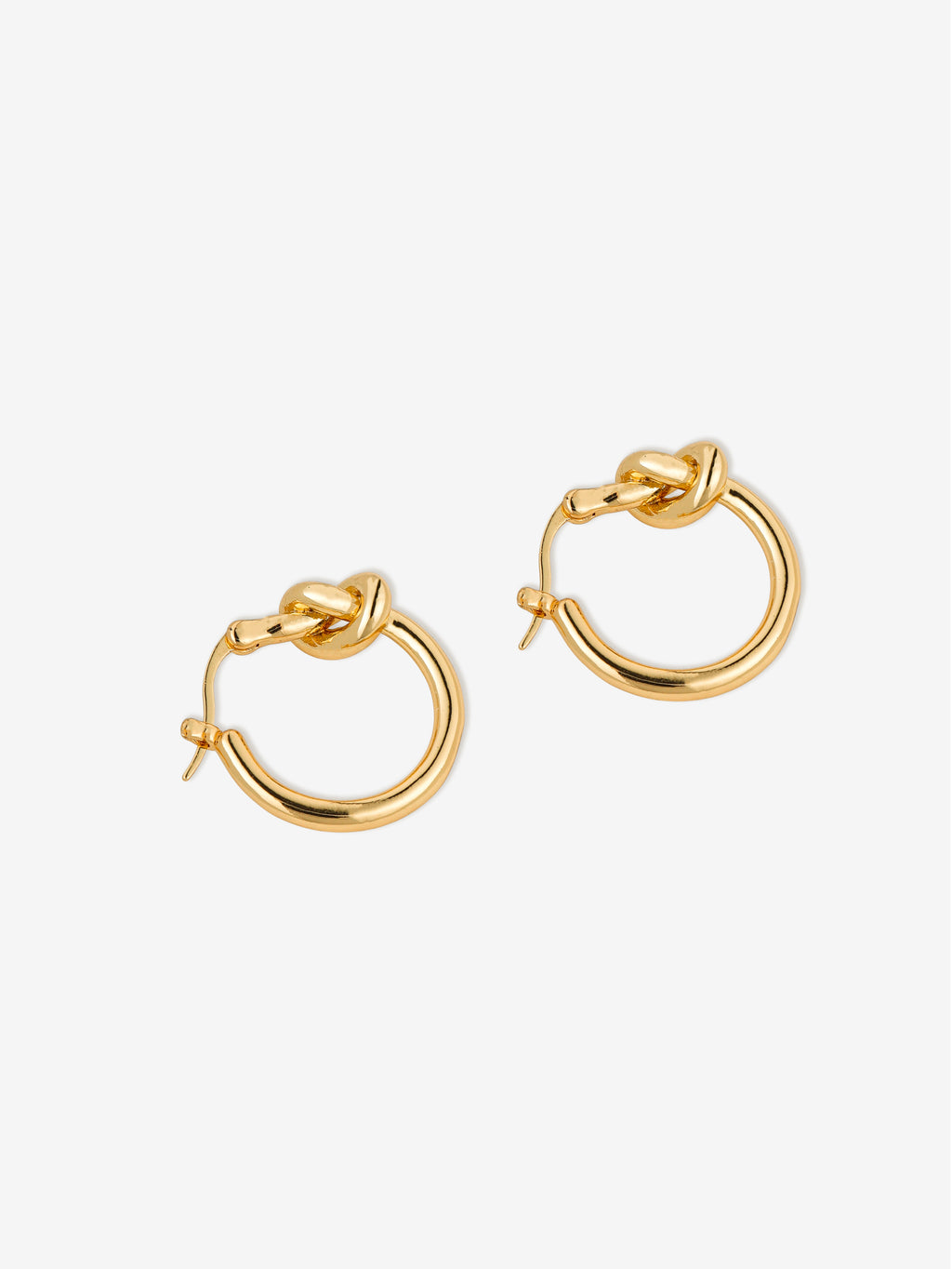 Corrina Knot Hoop Earrings - 18K Gold Plated
