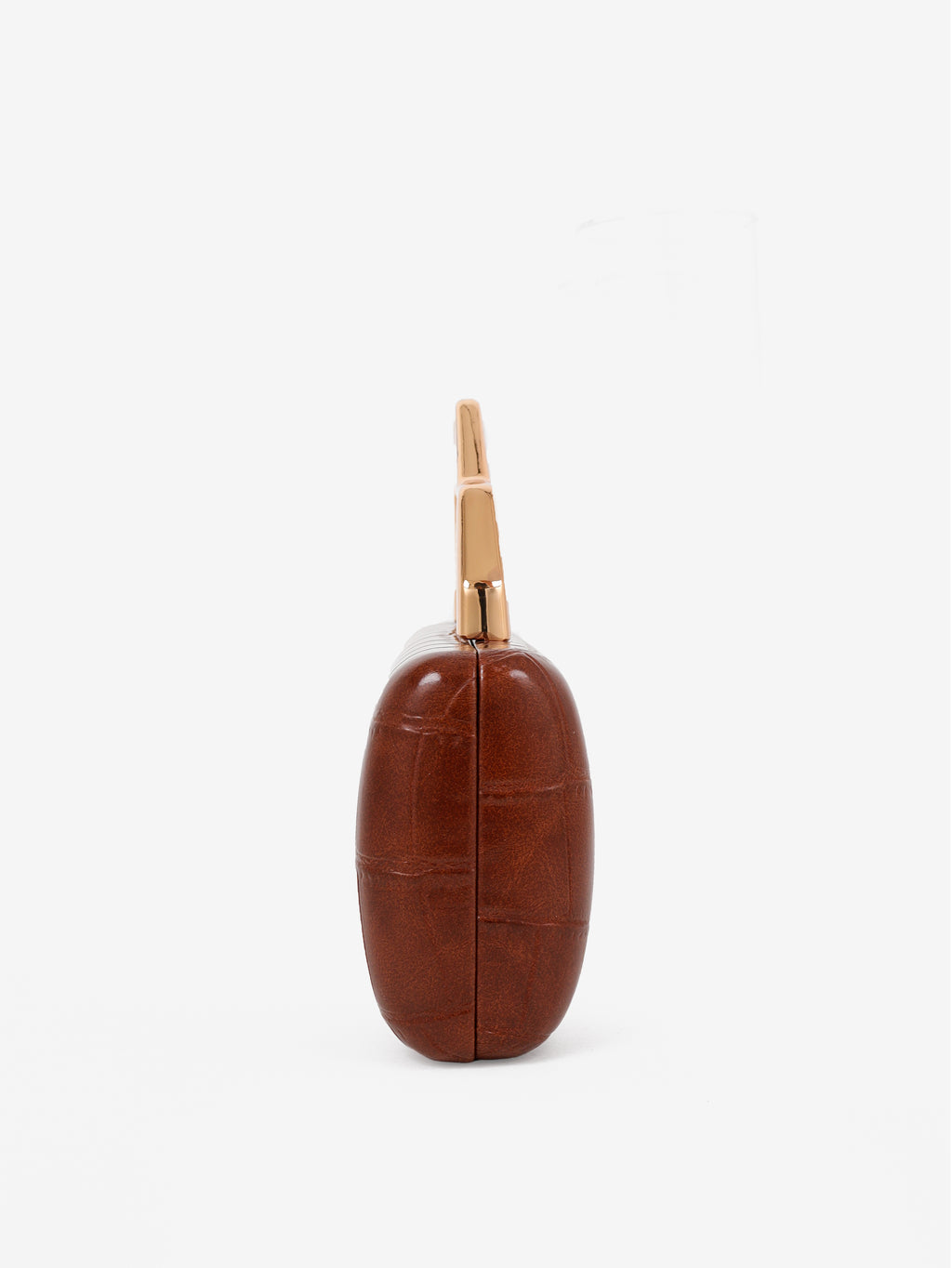 Celeste Croc Clutch - Brown