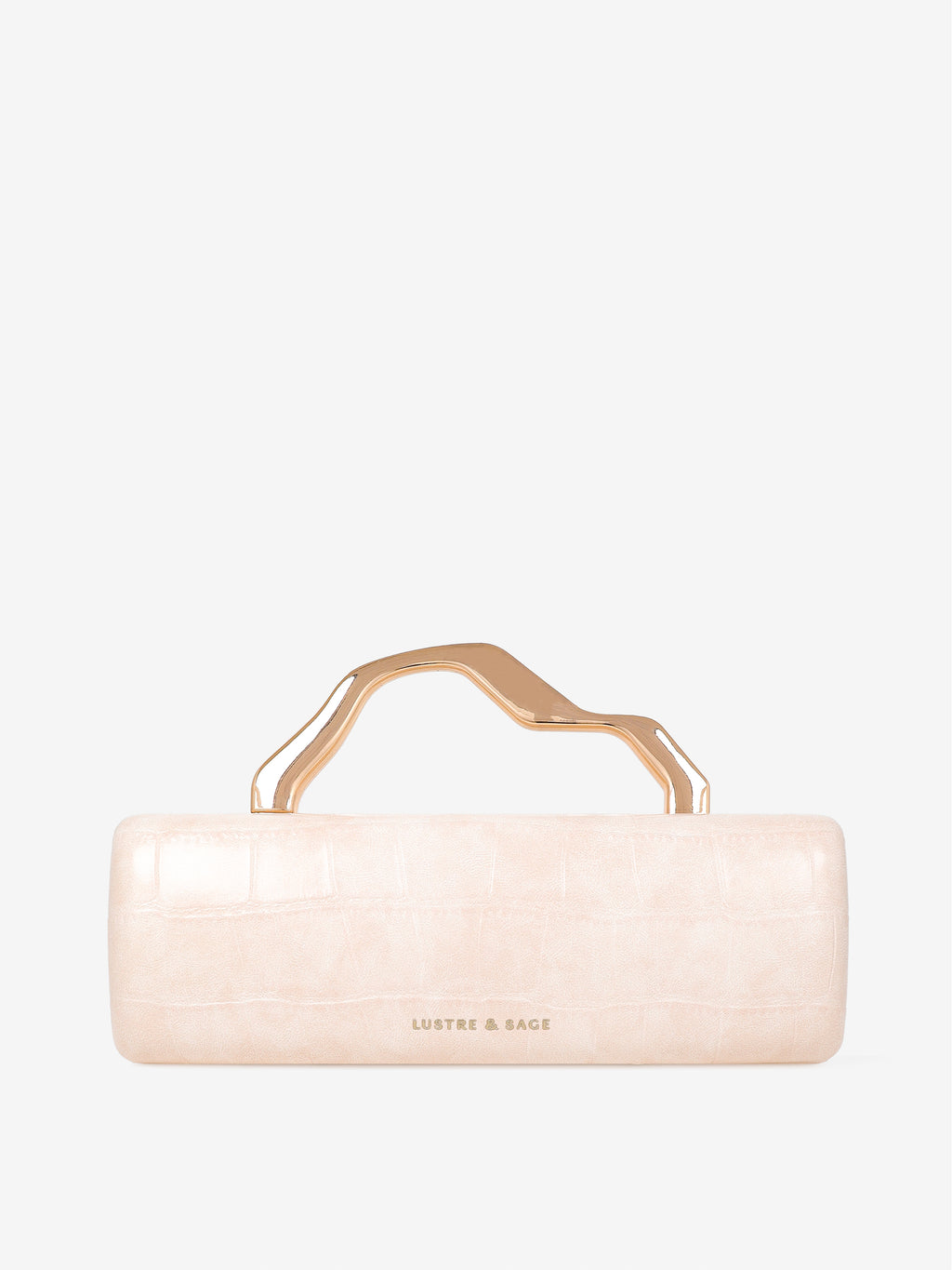 Celeste Croc Clutch - Cream