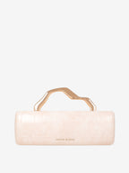 Celeste Croc Clutch - Cream