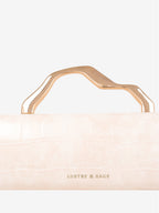 Celeste Croc Clutch - Cream