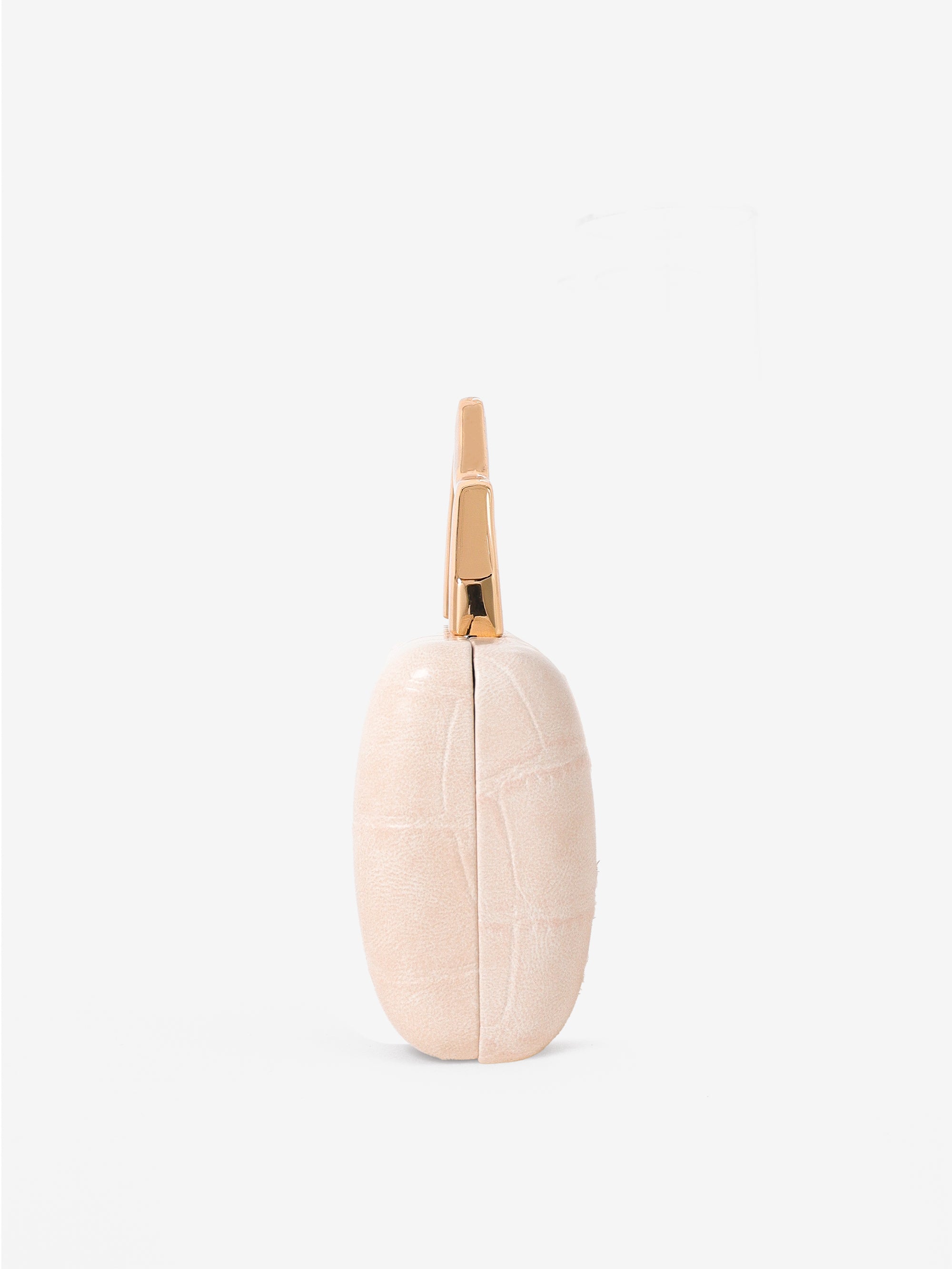 Celeste Croc Clutch - Cream