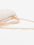 Celeste Croc Clutch - Cream