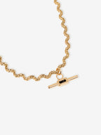 Genevieve Wavy T-Bar Necklace - 18K Gold Plated