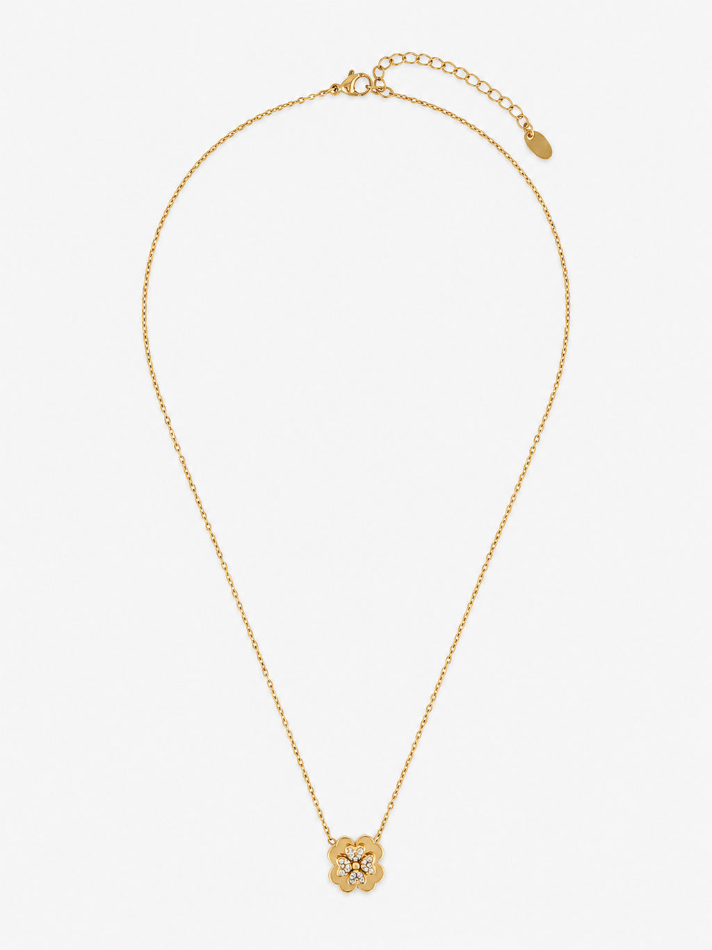 Lucky Clover Pendant Necklace - 18K Gold Plated