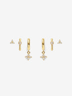 Celin Gold Stacker Earring Set