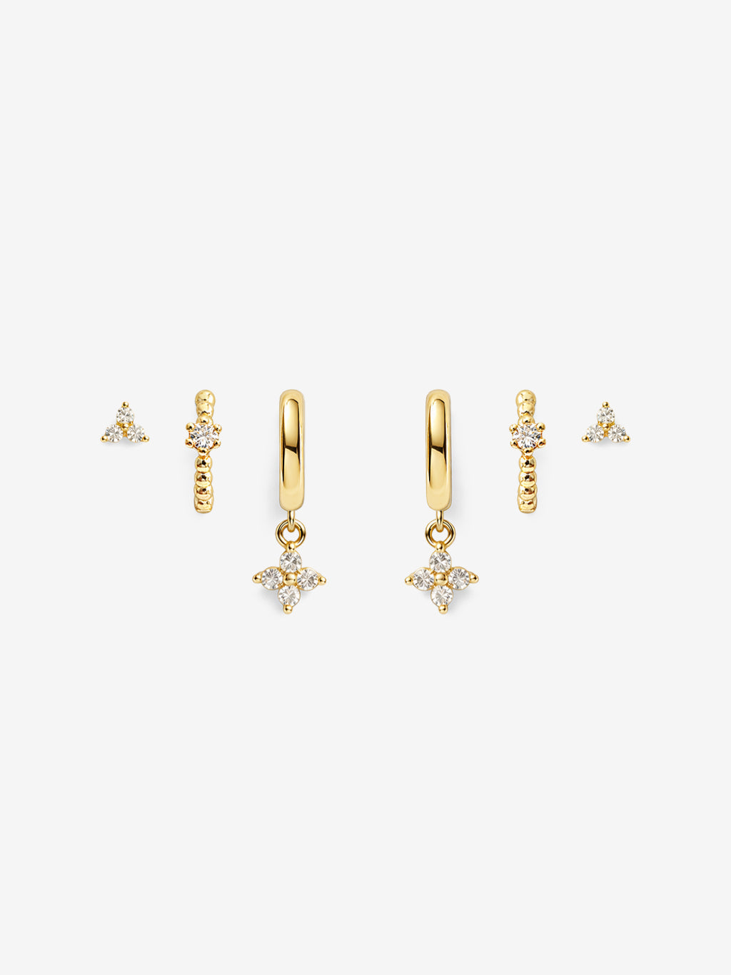 Celin Gold Stacker Earring Set