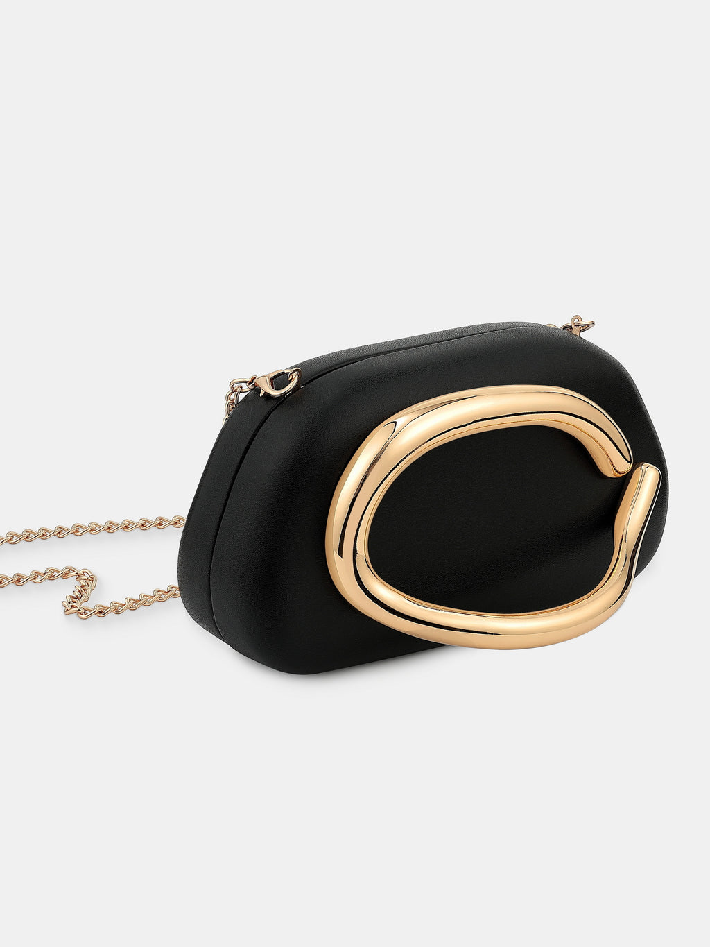 Celina Statement Clutch Bag - Black