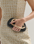 Celina Statement Clutch Bag - Black