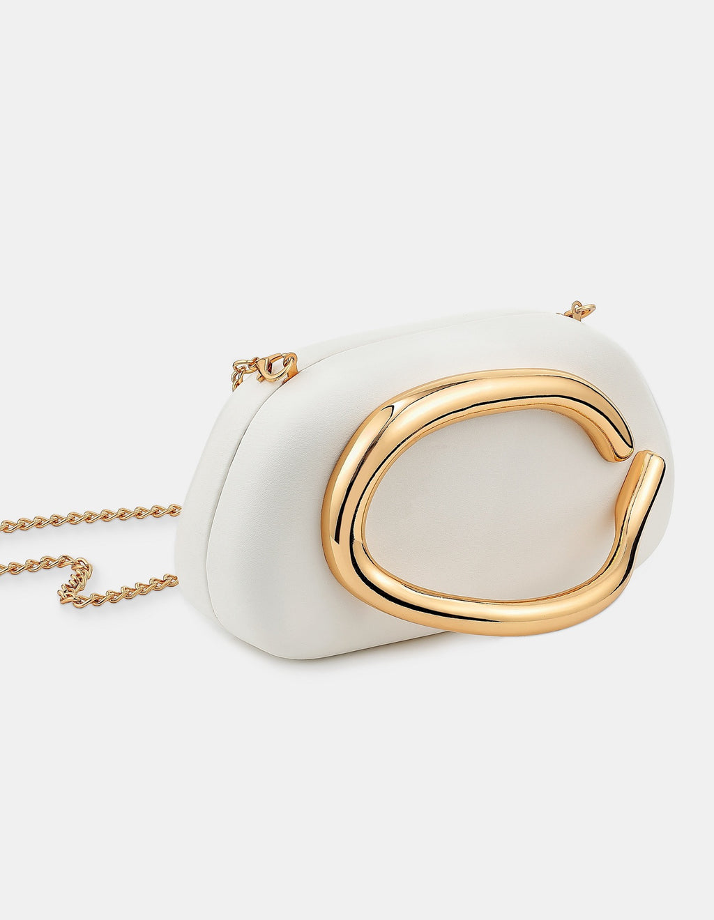 Celina Statement Clutch Bag - White