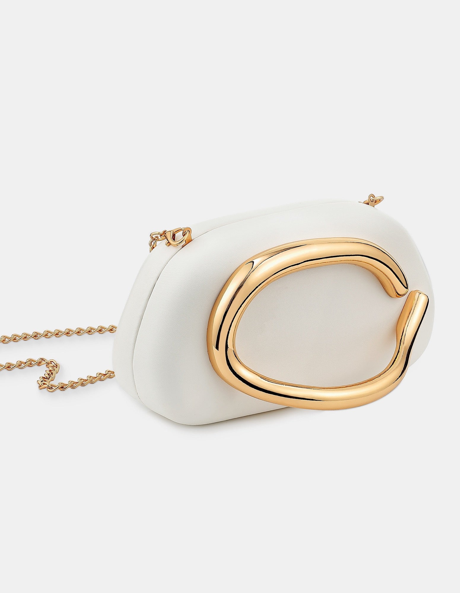 Celina Statement Clutch Bag - White
