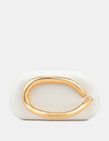 Celina Statement Clutch Bag - White