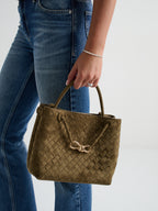 Chantel Woven Multiway Handbag - Olive