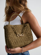 Chantel Woven Multiway Handbag - Olive