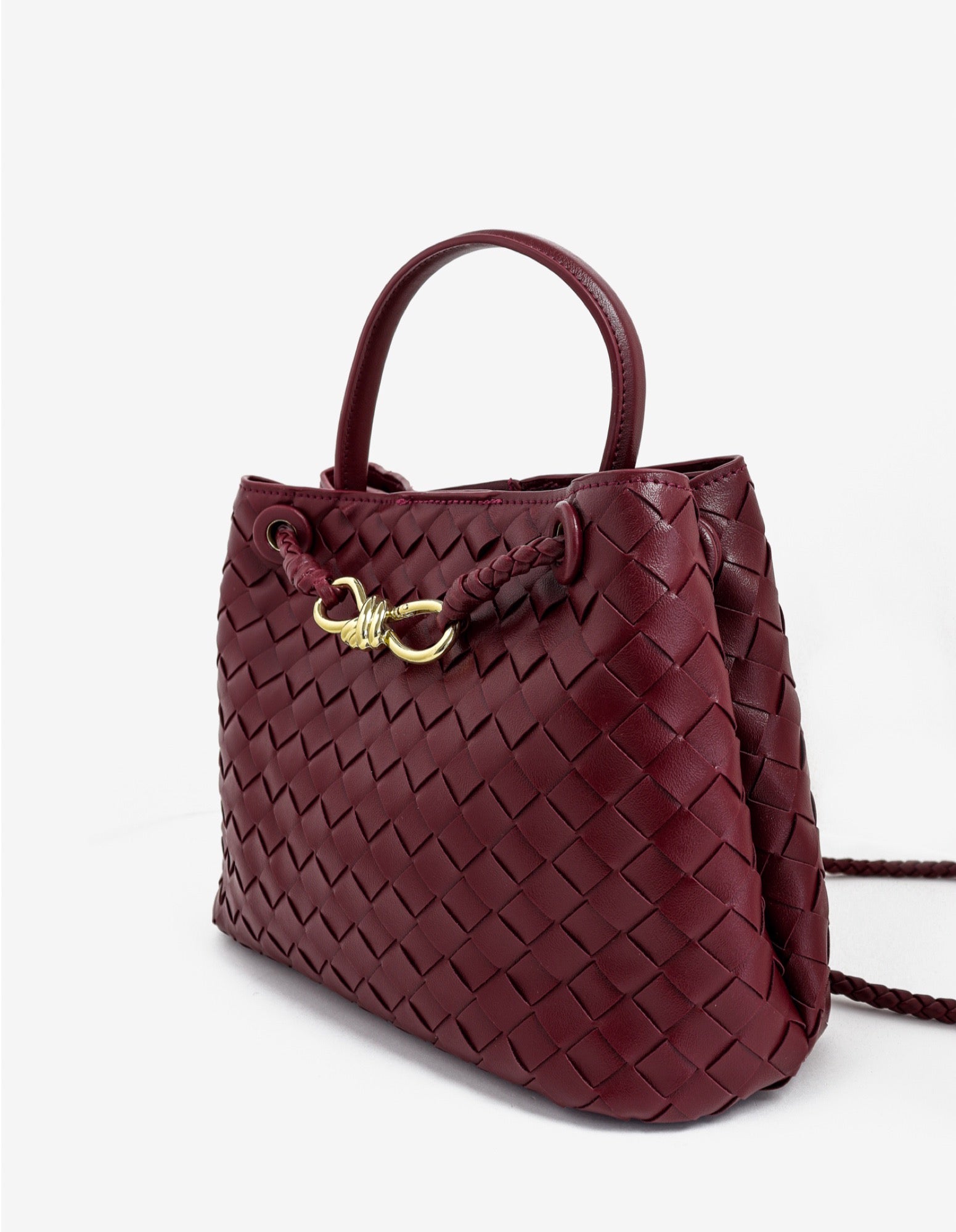 Chantel Woven Multiway Handbag - Burgundy