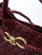 Chantel Woven Multiway Handbag - Burgundy