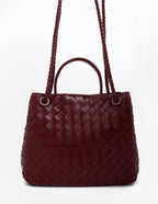 Chantel Woven Multiway Handbag - Burgundy