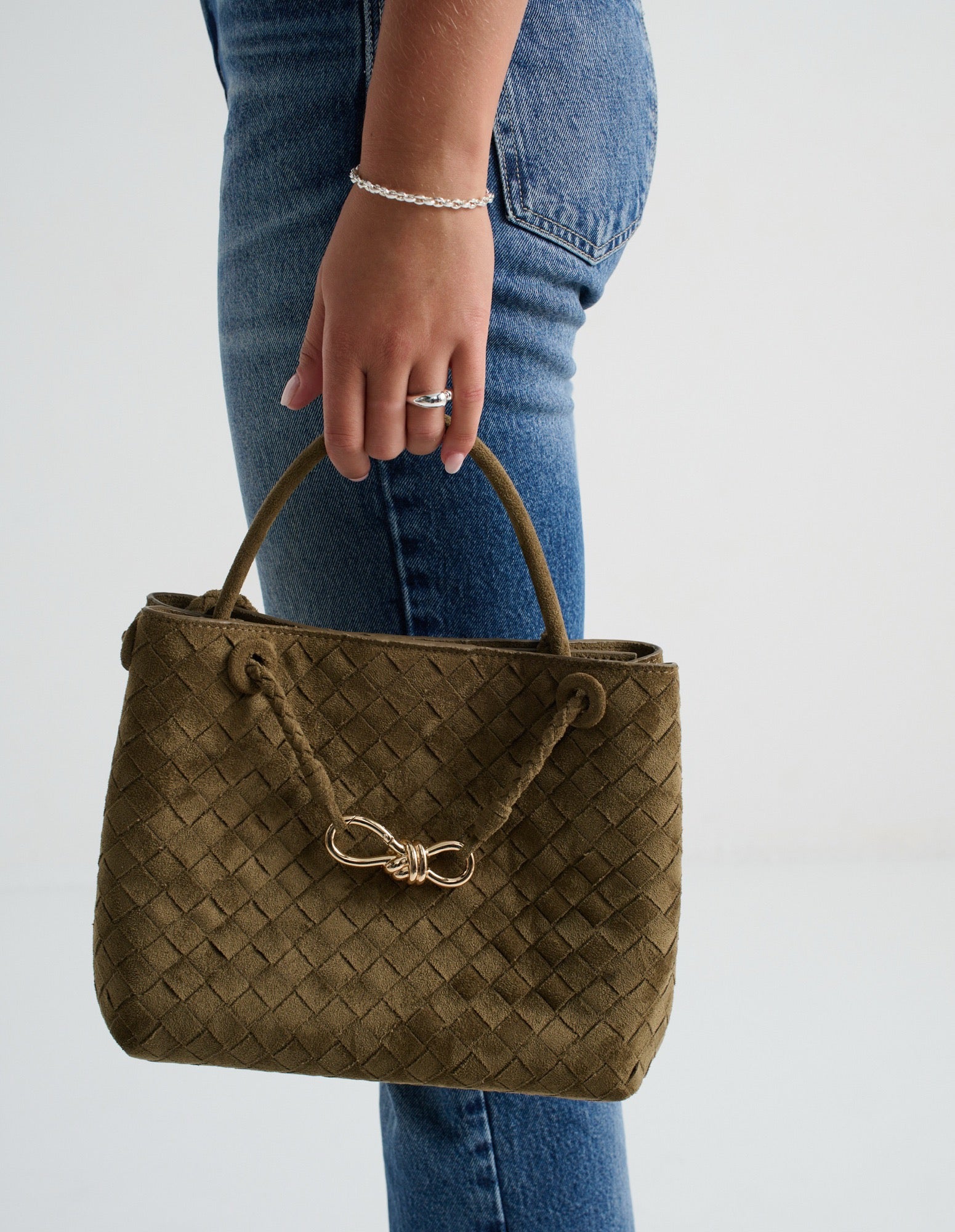 Chantel Woven Multiway Handbag - Olive