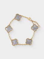 Charlotte Gold Clover Bracelet - Ash