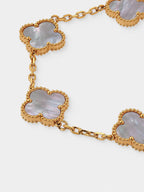 Charlotte Gold Clover Bracelet - Ash