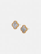 Charlotte Gold Clover Earrings - Ash