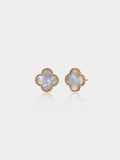 Charlotte Gold Clover Earrings - Ash