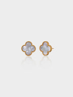 Charlotte Gold Clover Earrings - Ash