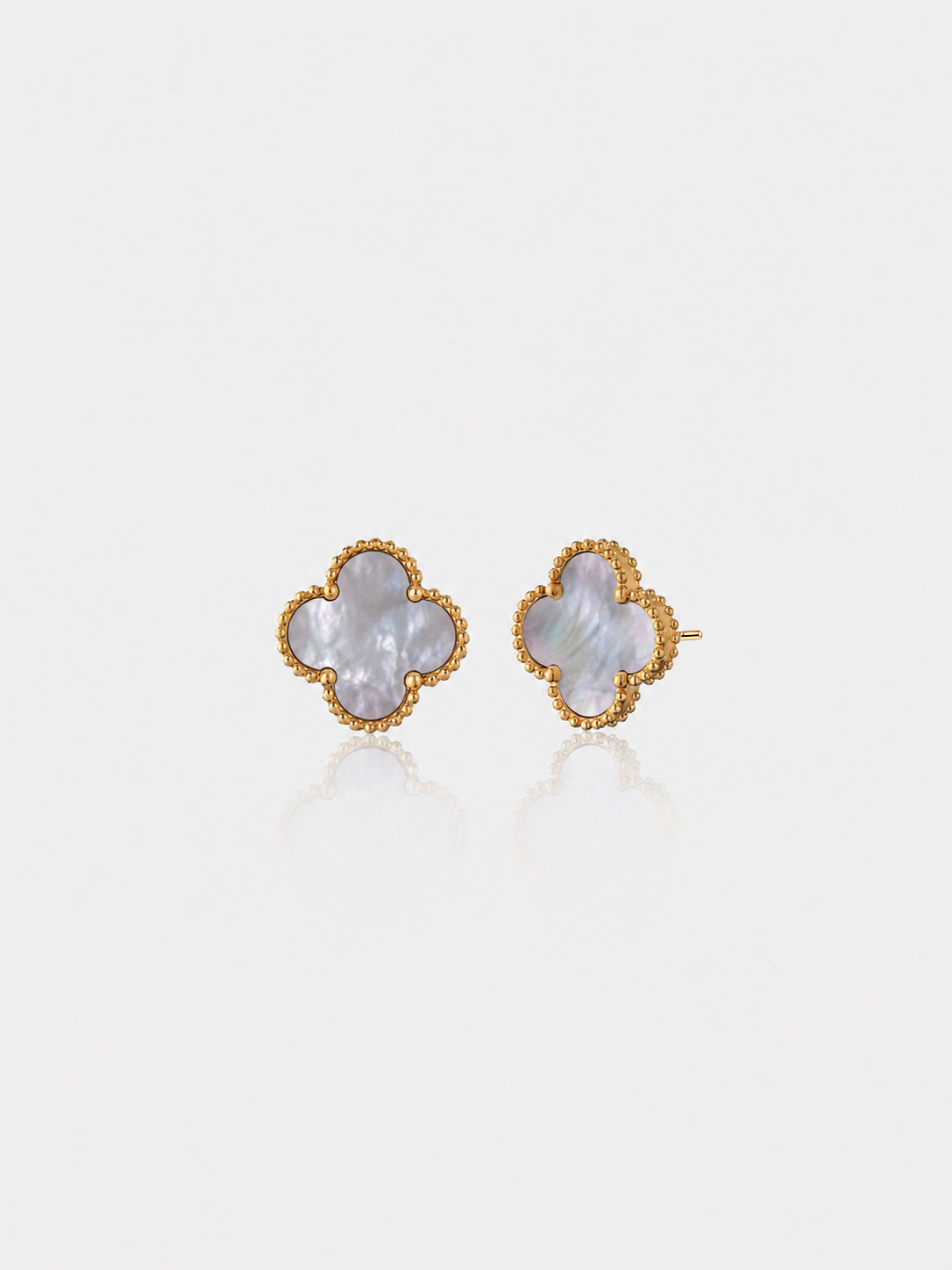 Charlotte Gold Clover Earrings - Ash