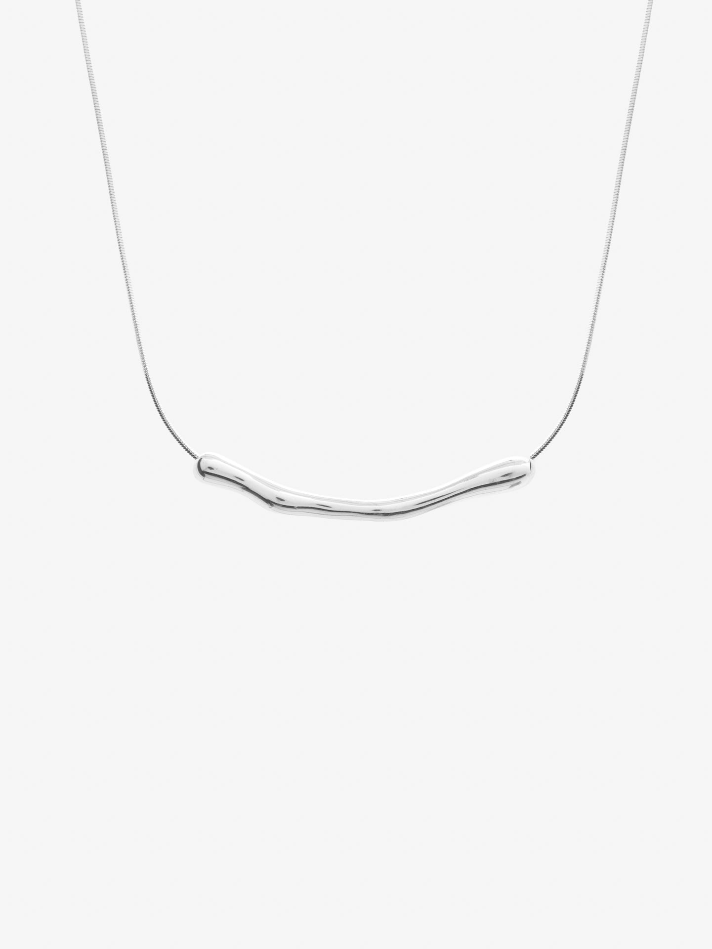 Chrome Rope Sterling Silver Plated Necklace