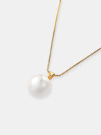 Classic Glass Pearl Necklace - 18K Gold Plated