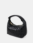 Cleo Woven Handbag - Black