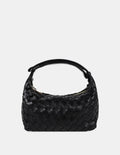 Cleo Woven Handbag - Black