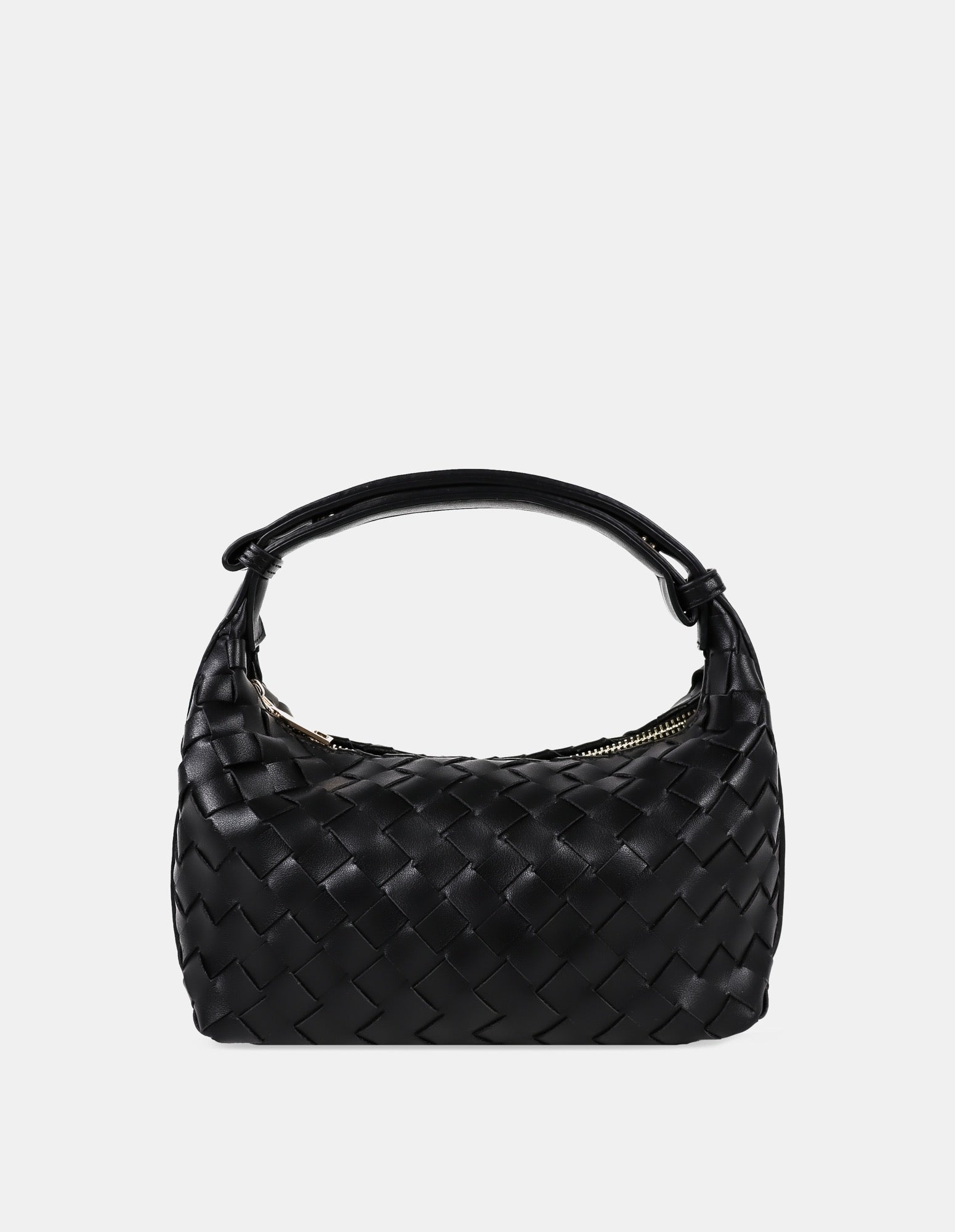Cleo Woven Handbag - Black