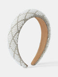 Diamond Pearl Beads Statement Headband