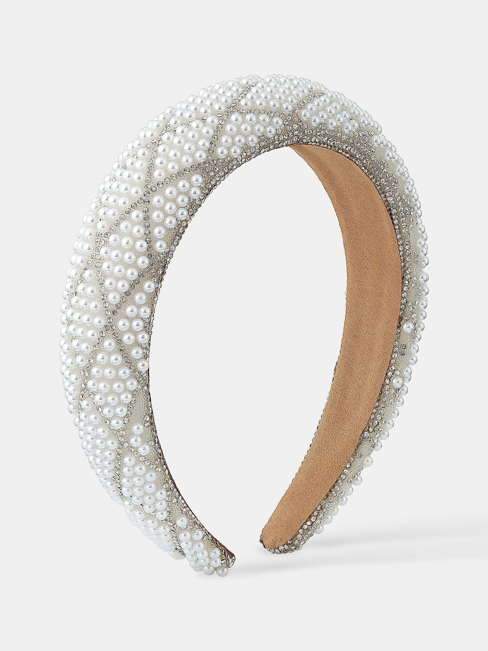 Diamond Pearl Beads Statement Headband