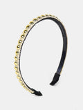 Elaine Stud Skinny Headband in White