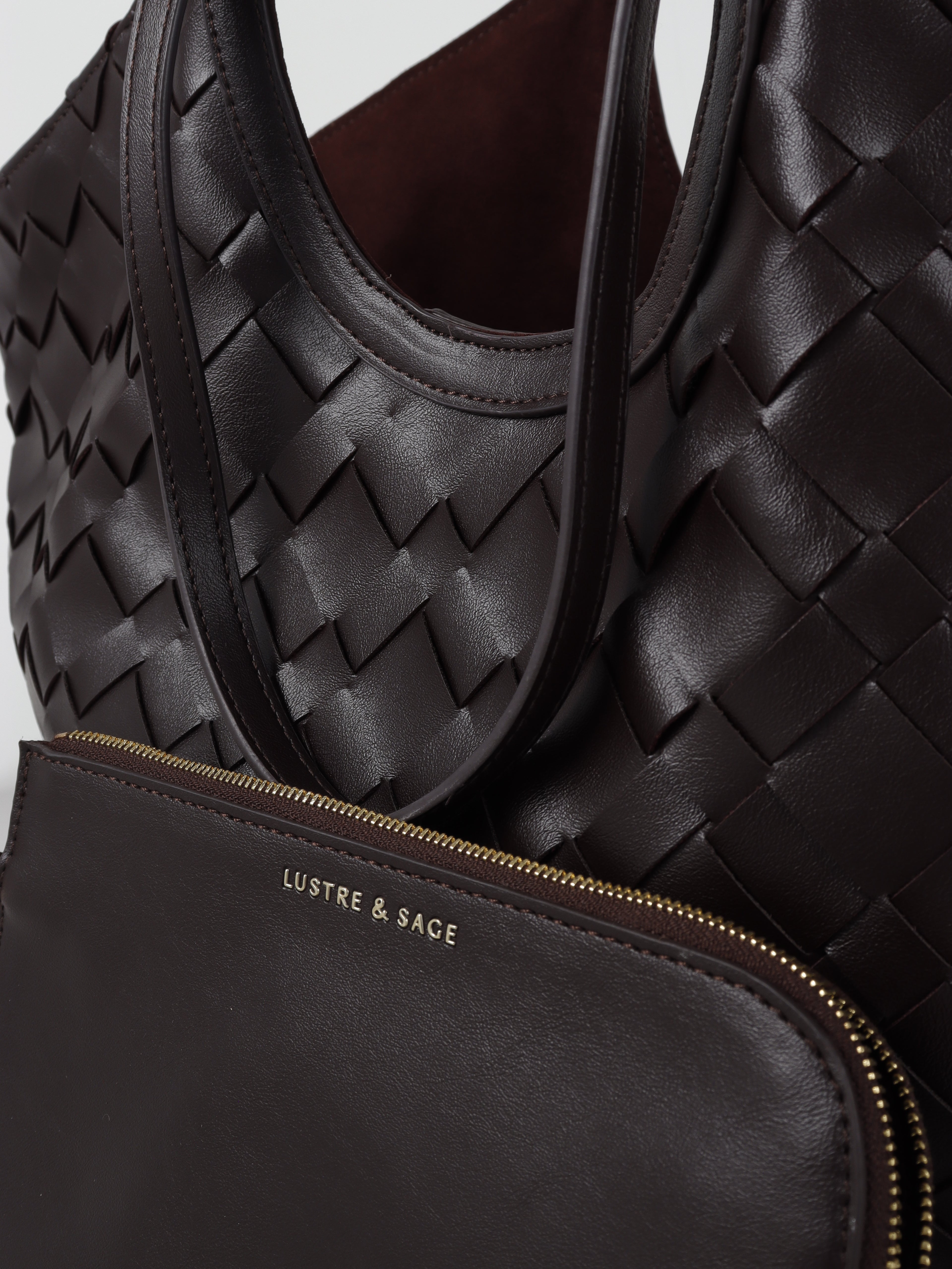 Everyday Woven Tote Bag - Brown