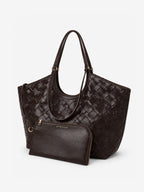 Everyday Woven Tote Bag - Brown