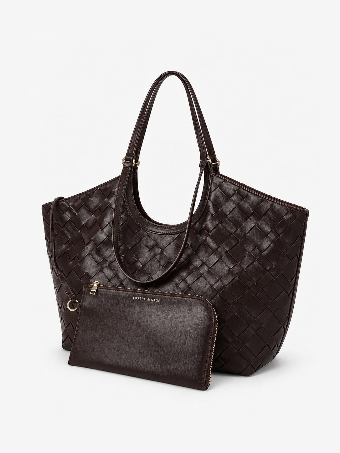 Everyday Woven Tote Bag - Brown