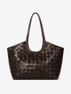 Everyday Woven Tote Bag - Brown