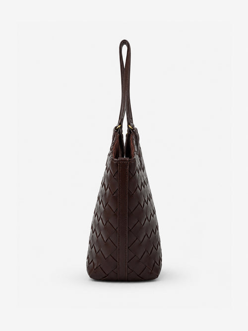 Everyday Woven Tote Bag - Brown