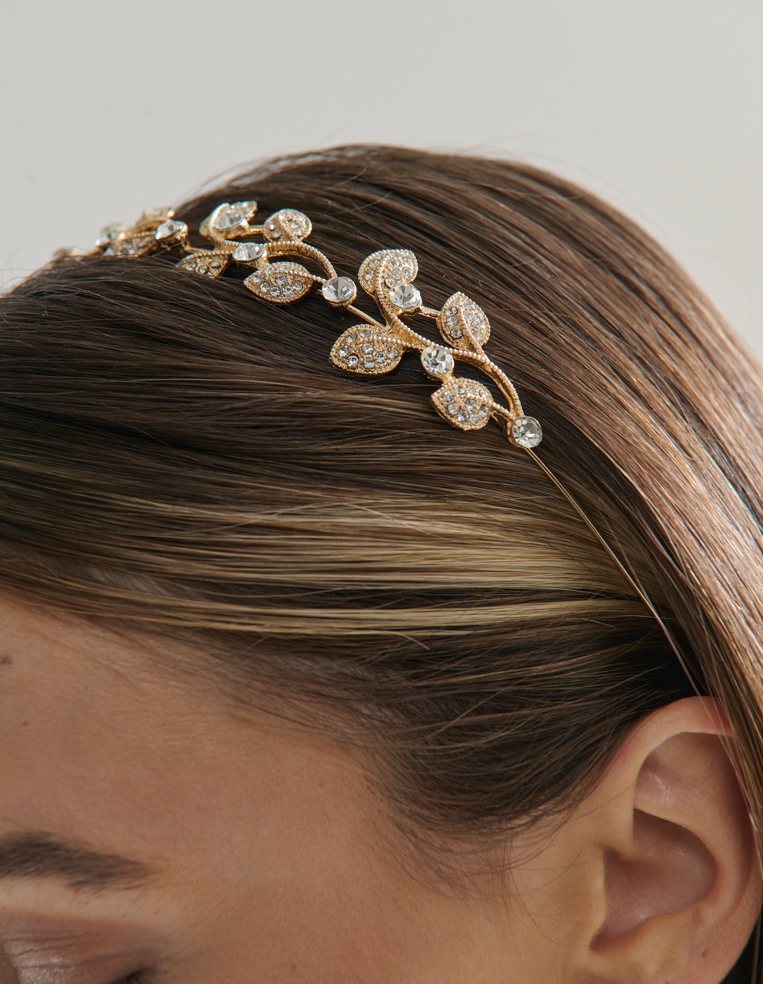 Fairy Leaf Crystal Statement Headband