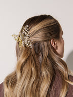 Faux Pearl Butterfly Hair Claw Clip