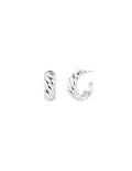 Flat Twist Sterling Silver Plated Earrings