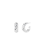 Flat Twist Sterling Silver Plated Earrings