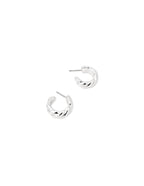 Flat Twist Sterling Silver Plated Earrings