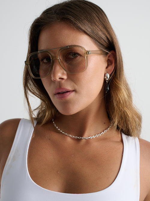 Giselle Aviator Sunglasses - Grey